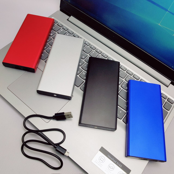 Портативное зарядное устройство Power Bank 10000 mAh / Micro, Type C, 2 USB-выхода